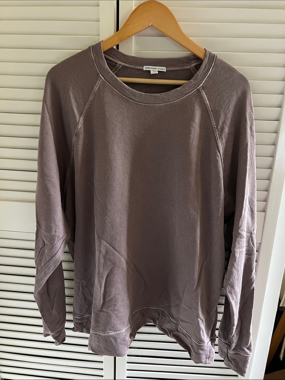 🌷James Perse Vintage French Terry Relaxed Sweatshirt - Red Ash Pigment - 4🌷